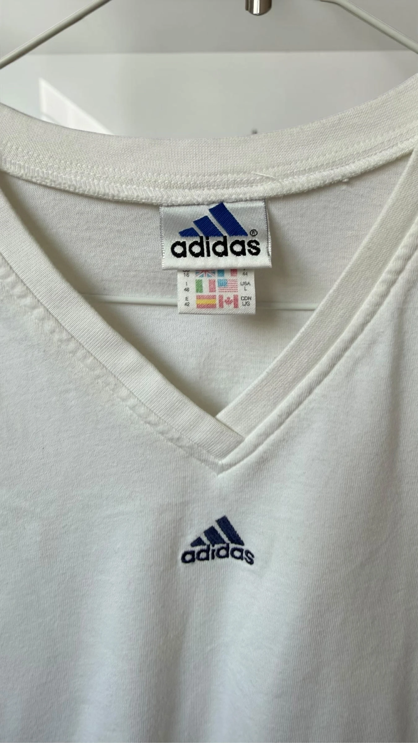 Vintage Adidas wit T-shirt maat L – photo 4